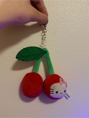 Hello Kitty Cherry Plush Keychain